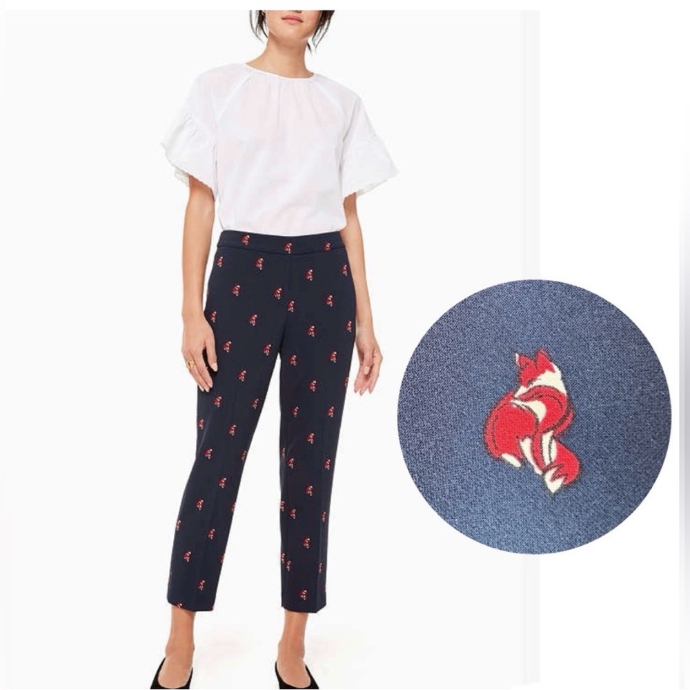 NWOT Women's Kate Spade Fox Glen Cropped Pant Voyage Blue size 2 - Picture 10 of 10